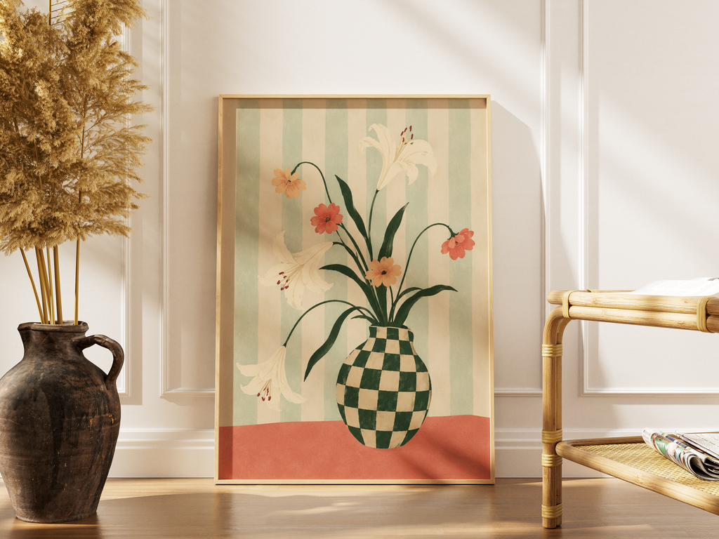 White Lily Vase