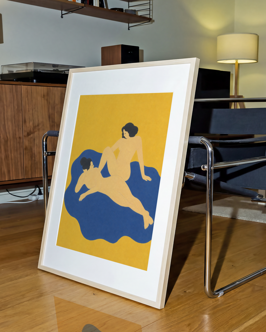 Two Women in Yellow Print