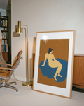Woman in Ochre Print