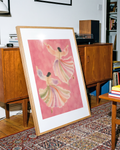 Pink Watercolour Dancers